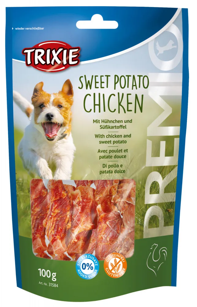 تشویقی سگ تریکسی با طعم سیب زمینی و مرغ Sweet Potato Chicken